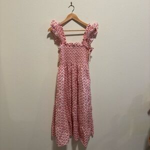 Hill House Pink flower floral Pattern Womens Dress